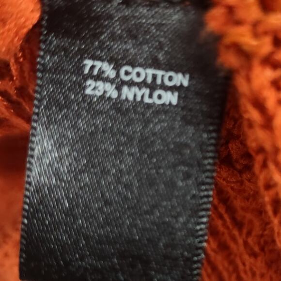 Tahari Burnt Orange Open Knit Cardigan Sweater Size Medium - Picture 13 of 13